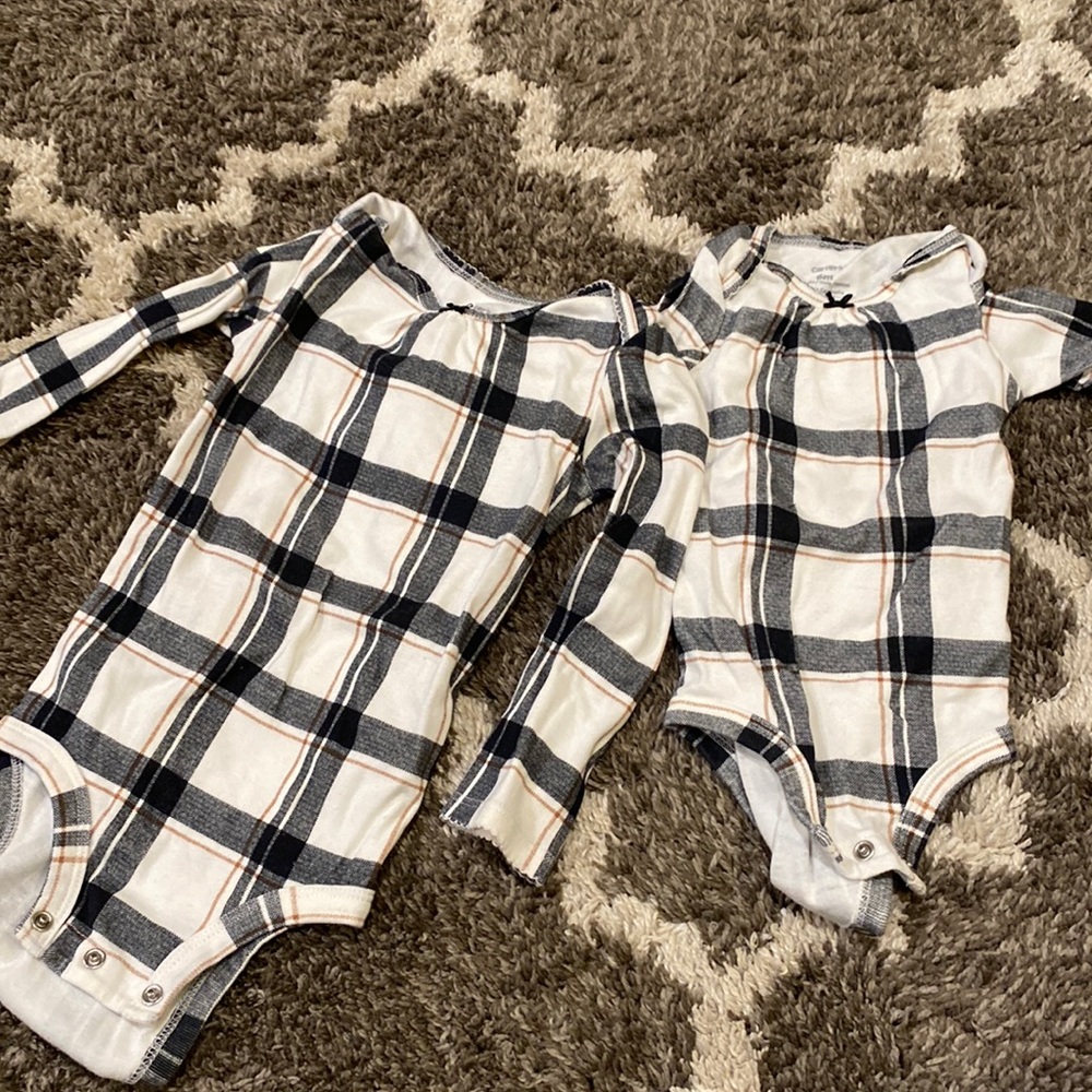Matching plaid Onesies